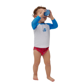 Camiseta Baño para Bebé estampado pulpos Ysabel Mora