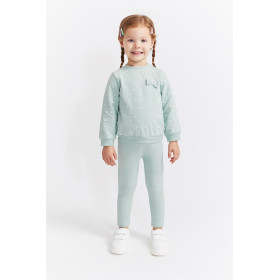 Conjunto Recién Nacida Niña color eucalipto