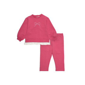 Conjunto Rosa con lazo 3D para Bebé Niña
