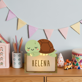Lámpara Led Infantil Personalizada - Modelo Tortuga