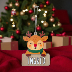 Adorno Navidad Reno Con Kit De Letras