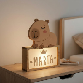 Lámpara Led Infantil Personalizada - Modelo CAPIBARA