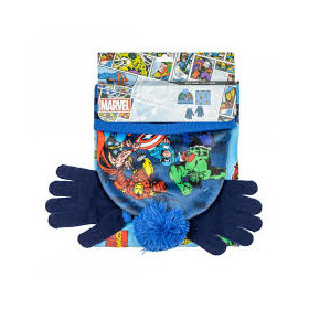 Conjunto gorro guantes braga cuello Los Vengadores