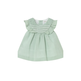 Vestido nido de abeja recién nacida