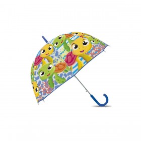Paraguas transparente tortuga 48cm manual