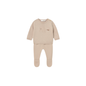 Conjunto polaina y jersey tricot recién nacido