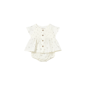 Conjunto cubrepañal y blusa recién nacida