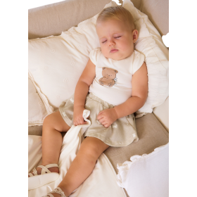 Conjunto falda y camiseta osito recién nacida