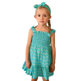 Vestido estampado con banda para el pelo