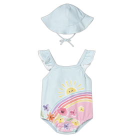 Bañador y gorro Hawaii