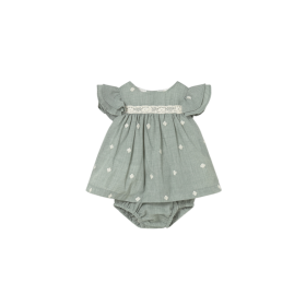 Vestido con cubrepañal recién nacida