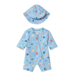 Pelele baño con gorro protección solar recién nacido