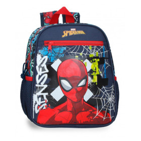 Mochila Spiderman 28cm Adaptable a carro Graffity