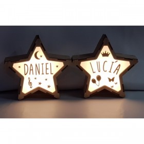 Lámpara PERSONALIZABLE con forma de estrella