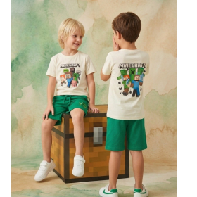 Conjunto MINECRAFT camiseta y pantalón corto
