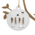 Bola de Natal com nome personalizado branco