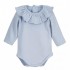 Body bebê com gola franzida