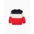 Sweatshirt tricolor com patch na manga