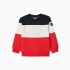 Sweatshirt tricolor com patch na manga