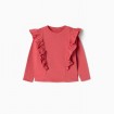 Camiseta con volantes delanteros