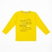 Camiseta de algodão amarela com motivo Skate