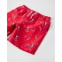Bañador Rojo con Estampado de Barcos