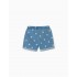 Pantalón Corto Bebé color Vaquero Claro