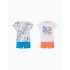 Pack de 2 Pijamas con Estampado Tropical