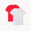 Pack 2 camisetas Básicas Roja y Blanca