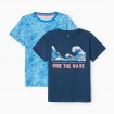 Pack de 2 Camisetas motivo Ride The Wave