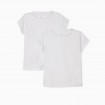 Pack de 2 Camisetas manga corta en color Blanco