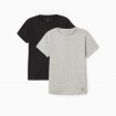 Pack 2 Camisetas colores Negro y Gris