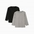Pack 2 Camisetas manga larga Negro Gris
