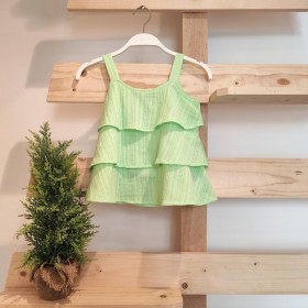 Blusa Bordada con Volantes