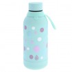 Botella acero 500 ml puntos verde menta