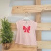 Camiseta rosa lazo bebé niña ZIPPY