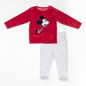 Pijama de veludo para bebê Mickey Mouse