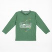 Camiseta de algodón color verde con motivo radio