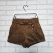 Short Camel Botón Lateral Niña