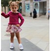 Vestido en fucsia con flores para Bebé