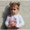 Camiseta Bebé Niña en Blanco dibujo Bota