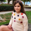 Jersey Niña Punto con flores