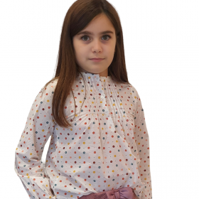 Blusa con Estampado de Flores de Colores