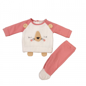 Conjunto de zorrito en rosa para bebé