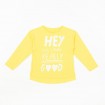 Camiseta algodón color amarillo Hey