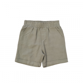 Pantalón Corto color Verde aceituna para niño con cintura elástica
