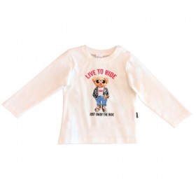 Camiseta bebé oso roquero