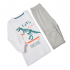 Pijama largo algodón para niño motivo Dinosaurio