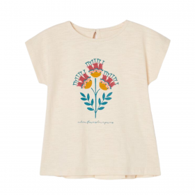 Camiseta algodón para Bebé Niña en Beige