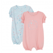 Pack 2 Pijamas tipo Pelele para Bebé Niña